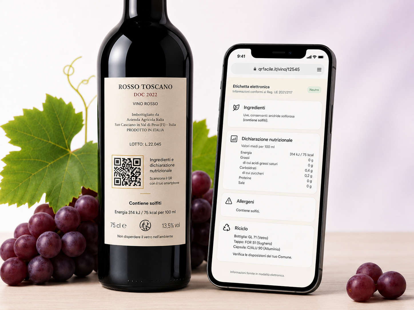 QR vino digitale QRFACILE